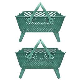 2 paniers de récolte Kajo 15L - Vert olive/Vert amande