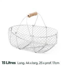 Panier de récolte en grillage 15L