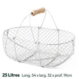 Panier de récolte en grillage 25L