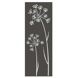 Panneau décoratif extérieur en métal L.53 x H.144cm - Allium gris