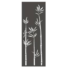 Panneau décoratif extérieur en métal L.53 x H.144cm - Bambou gris