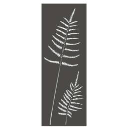 Panneau décoratif extérieur en métal L.53 x H.144cm - Fougère gris