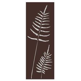 Panneau décoratif extérieur en métal L.53 x H.144cm - Fougère marron