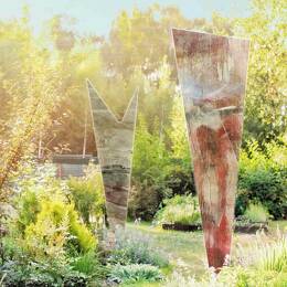 Panneau décoratif en verre - Totem triangulaire 2m