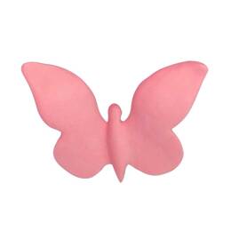 Papillon en céramique artisanal - rose uni