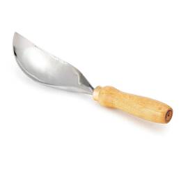 Pelle à main en bois et inox