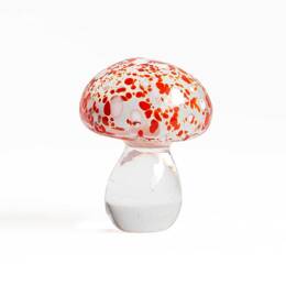 Champignon décoratif en verre soufflé - petit amanite