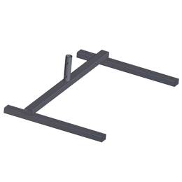 Pied en métal noir pour mangeoire à oiseaux