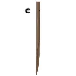 Pied pour sol meuble pour piquet clôture diamètre 2.5cm, avec clip de fixation