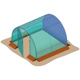 Bâche de rechange (pignon arrière) pour serre tunnel 3m x 3m