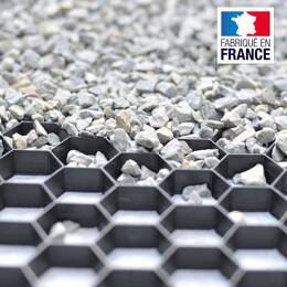 Stabilisateur de gravier drainant et 100% recyclable