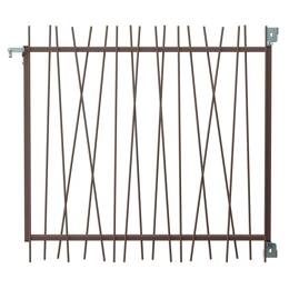 Portillon barreaudé ALIA en métal brun avec loquet - L.1m x H.1m