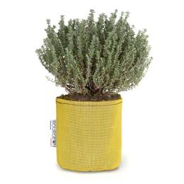 Pot de fleur extérieur en textile recyclé 15cm - Jaune