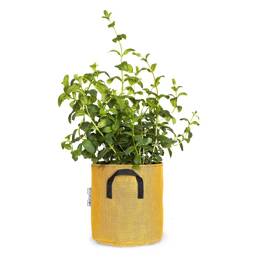 Pot de fleur extérieur en textile recyclé 20cm - Jaune