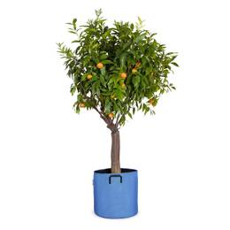 Pot de fleur extérieur en textile recyclé 40cm - Bleu