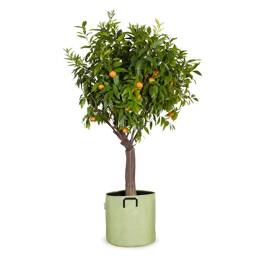 Pot de fleur extérieur en textile recyclé 40cm - Vert