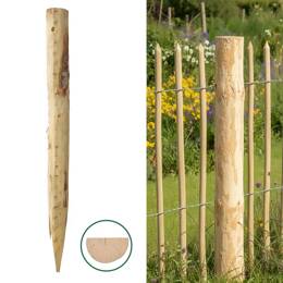 Poteau en bois fendu renforcé pour ganivelle, châtaignier - L.160 x l.17 cm