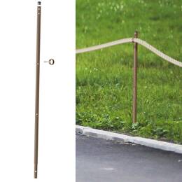 Piquet pour clôture hauteur 120 cm avec anneau de corde, en acier peint diamètre 2.5cm