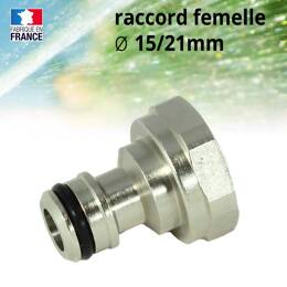 Raccord tuyau arrosage adaptateur femelle 15/21mm