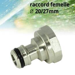 Raccord tuyau arrosage adaptateur femelle 20/27mm