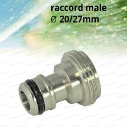 Raccord tuyau arrosage adaptateur male 20/27mm