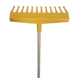 Rateau à feuille innovant à boules avec manche - 12 dents
