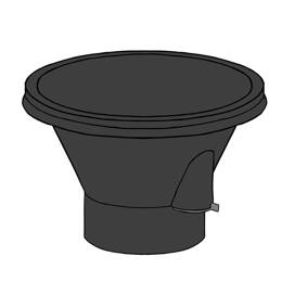 Cône récupérateur d'engrais pour la tour de fraises