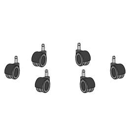 Roulettes pour la tour de fraises - lot de 6