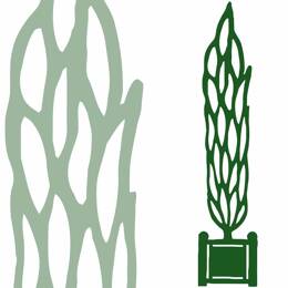 Silhouette arbre Cyprès Grand modèle h.179.6cm