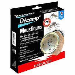 Spirales anti-moustiques x10 + soucoupe