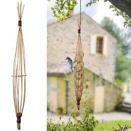 Suspension mangeoire à oiseau en osier