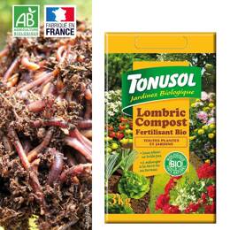 Lombricompost de fumier de cheval et bovins 3kg