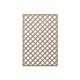 Treillage en bois L.1,5m x l.1m - bois naturel- panneau rectangle, maille losange 75mm