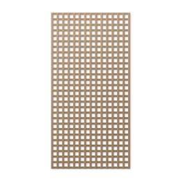 Treillage en bois L.2m x l.1m - bois naturel- panneau rectangle, maille carrée 47mm