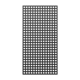 Treillage en bois L.2m x l.1m - noir- panneau rectangle, maille carrée 47mm
