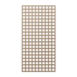 Treillage en bois L.2m x l.1m - bois naturel- panneau rectangle, maille carrée 75mm