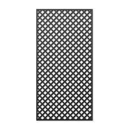 Treillage en bois L.2m x l.1m - noir- panneau rectangle, maille losange 47mm