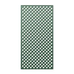 Treillage en bois L.2m x l.1m - vert- panneau rectangle, maille losange 47mm
