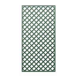 Treillage en bois L.2m x l.1m - vert- panneau rectangle, maille losange 75mm