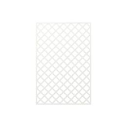 Treillage en bois L.1,5m x l.1m - blanc- panneau rectangle, maille losange 75mm