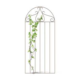 Treillage grille Rosier - acier - brun - L.180 x l.80 cm