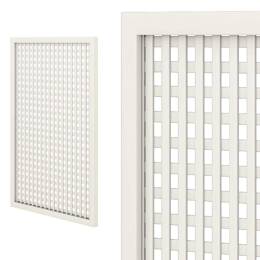 Treillage en bois renforcé L.1,5m x l.1m - blanc - Panneau rectangle, maille carrée 30mm