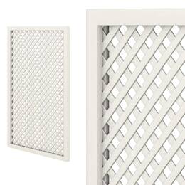 Treillage en bois renforcé L.1,5m x l.1m - blanc - Panneau rectangle, maille losange 30mm