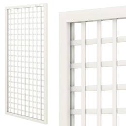 Treillage en bois renforcé L.2m x l.1m - blanc - Panneau rectangle, maille carrée 75mm