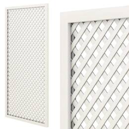 Treillage en bois renforcé L.2m x l.1m - blanc - Panneau rectangle, maille losange 30mm