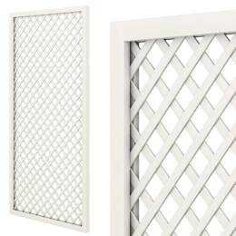 Treillage en bois renforcé L.2m x l.1m - blanc - Panneau rectangle, maille losange 47mm