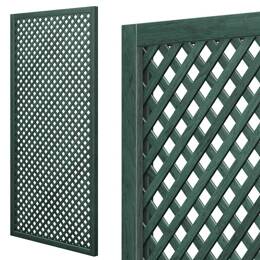 Treillis renforcé en bois maille losange 30mm 1m x 2m - Vert