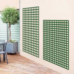 Treillis bois décoratif maille carrée - Vert