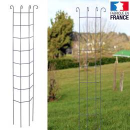Tuteur colonne volute - Rosiers et plantes grimpantes - Marron - acier peint