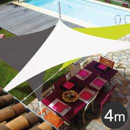 Voile d'ombrage triangle 4 x 4 x 4m haut de gamme Easy Sail, déperlante et imperméable